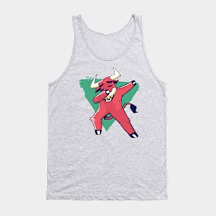 Funny Bull Dabbing Cool Design Tank Top